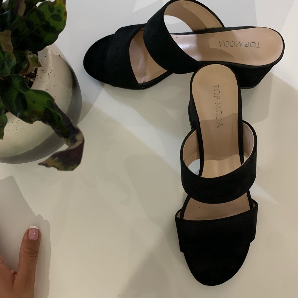 Double strap mule sandals